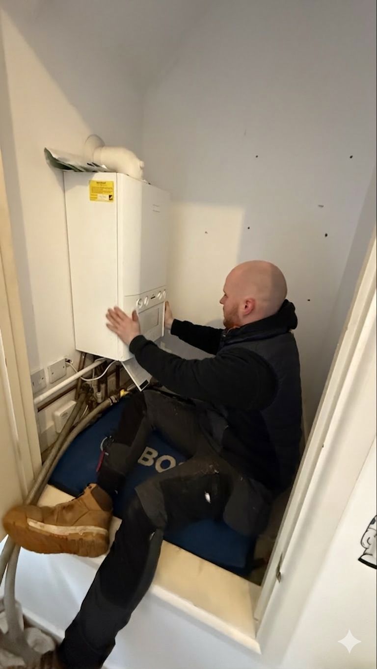 Boiler repair in Balsall Common — Hewett Heat engineer diagnosing a fault